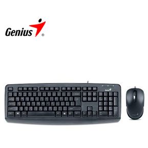 Kit Genius KM-130, Teclado Y Mouse USB Alambrico, Color Negro, Funcionalidad Estandar