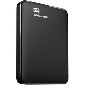 Disco duro externo Western Digital Elements Portable, 1 TB, USB 3.0, negro.