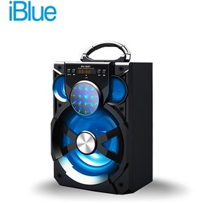 PARLANTE IBLUE BLUETOOTH ILUMINADO USB/MICRO SD/FM 15W-600MAH BLACK