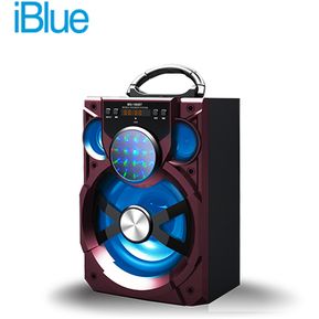 PARLANTE IBLUE BLUETOOTH ILUMINADO USB/MICRO SD/FM 15W-600MAH RED