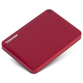 TOSHIBA 1TB - Disco Duro Externo Toshiba Canvio Connect II, 1 TB, USB 3.0, Rojo.