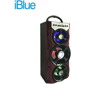 Parlante Iblue bluetooth iluminado USB/MICRO SD/FM 10W-800MAH-RED
