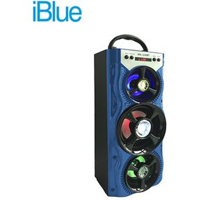 PARLANTE IBLUE BLUETOOTH ILUMINADO USB/MICRO SD/FM 10W-800MAH BLUE