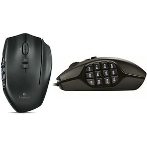 Logitech Mouse óptico Logitech G600, 200 - 8200 Dpi, USB, Botones Especiales Para MMO, Negro. 	