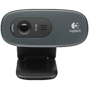 HD WebCam Logitech C270, 1280x720 px, hasta 3MP, USB 2.0, Video/Foto.
