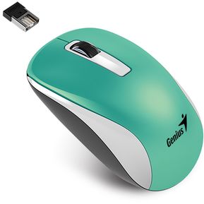 Mouse Inalambrico Genius -Mouse óptico Genius NX-7010 TURQUEZA  USB, 1600 Dpi, 3 Botones Con Rueda, Inalambrico.