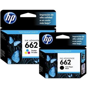 Cartucho HP 662-Negro + Tricolor