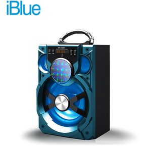 PARLANTE IBLUE BLUETOOTH ILUMINADO USB/MICRO SD/FM 15W-600MAH BLUE